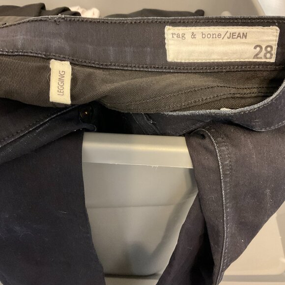 Rag & Bone/Jean Jeans 28 Blue-Black Midnight Legging - Picture 11 of 11